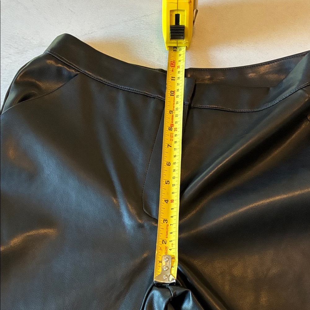 Women’s Soft Faux Black Leather Trouser Pants. - Picture 8 of 8